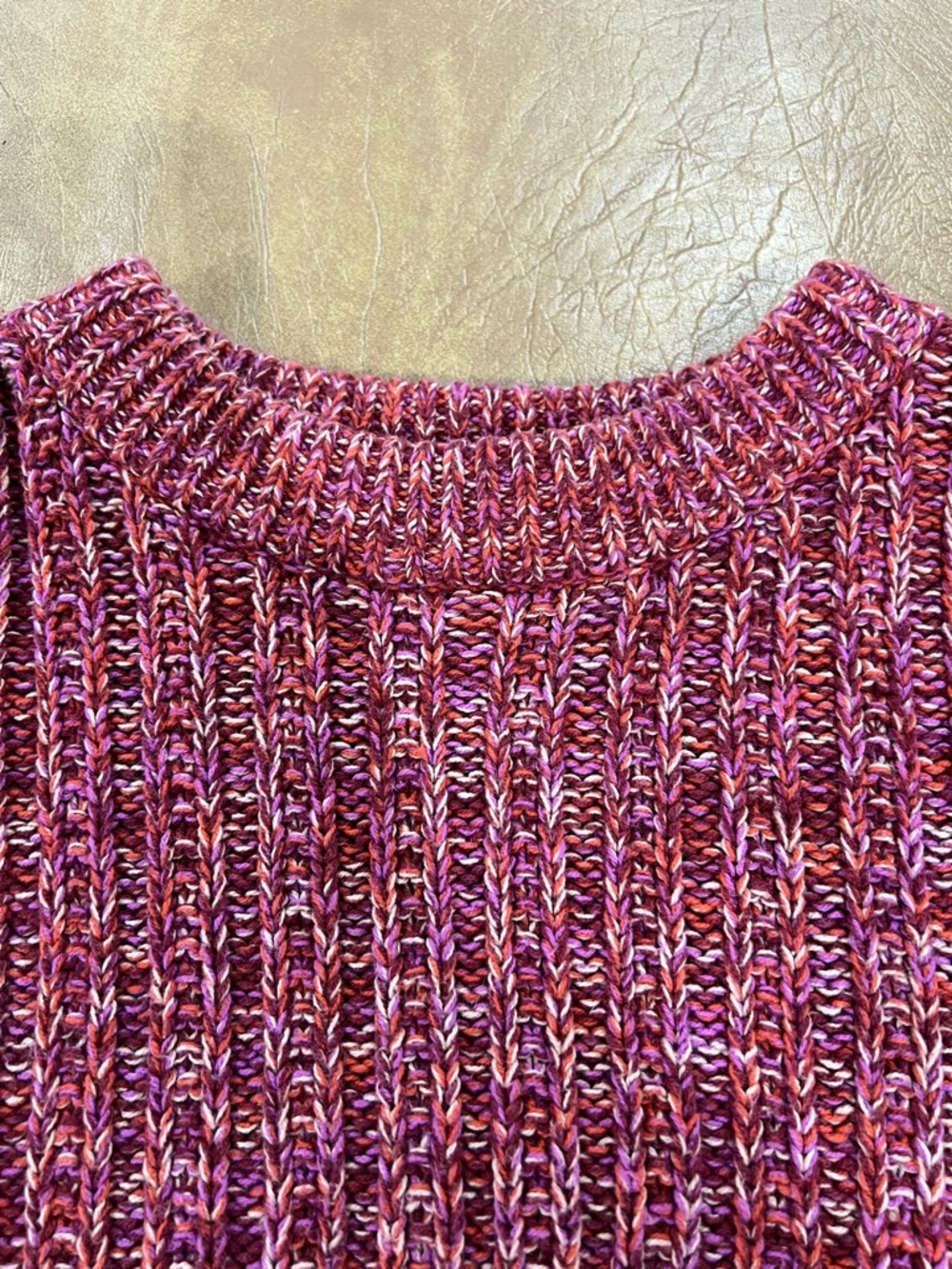 Universal Thread Marled Raspberry Crewneck Sweater - Picture 2 of 5